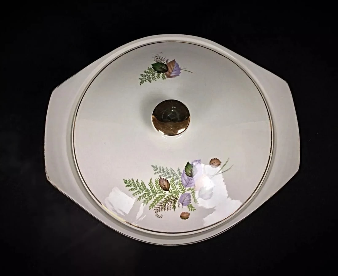 Antique Floral Faience Soup Tureen by Digoin Sarreguemines Thai - 6
