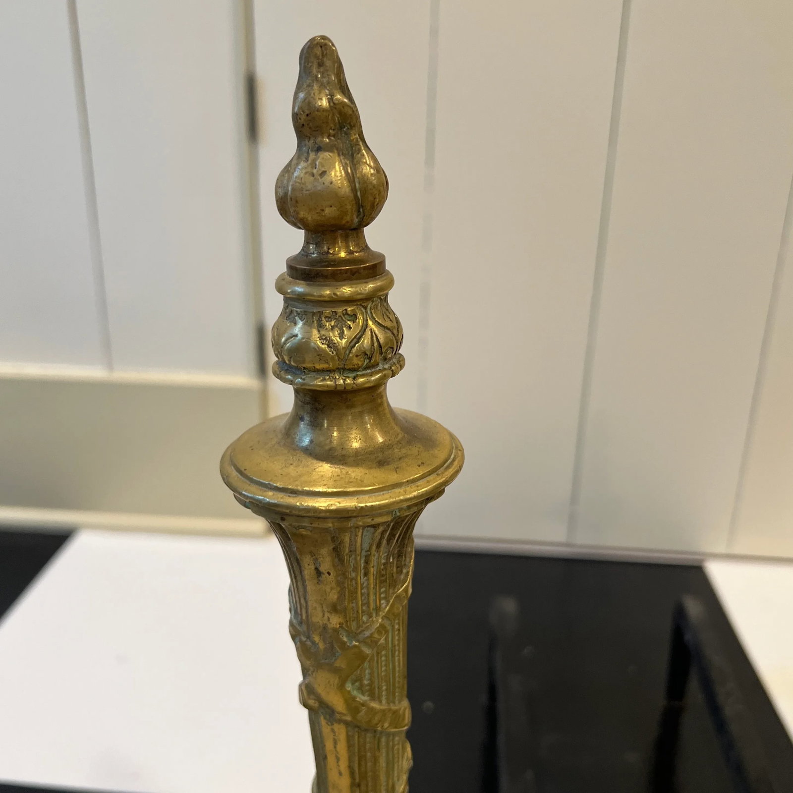 Pair of 1920s French Brass Andirons - 2