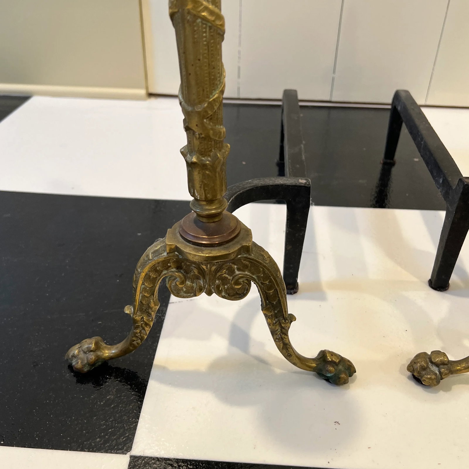 Pair of 1920s French Brass Andirons - 3
