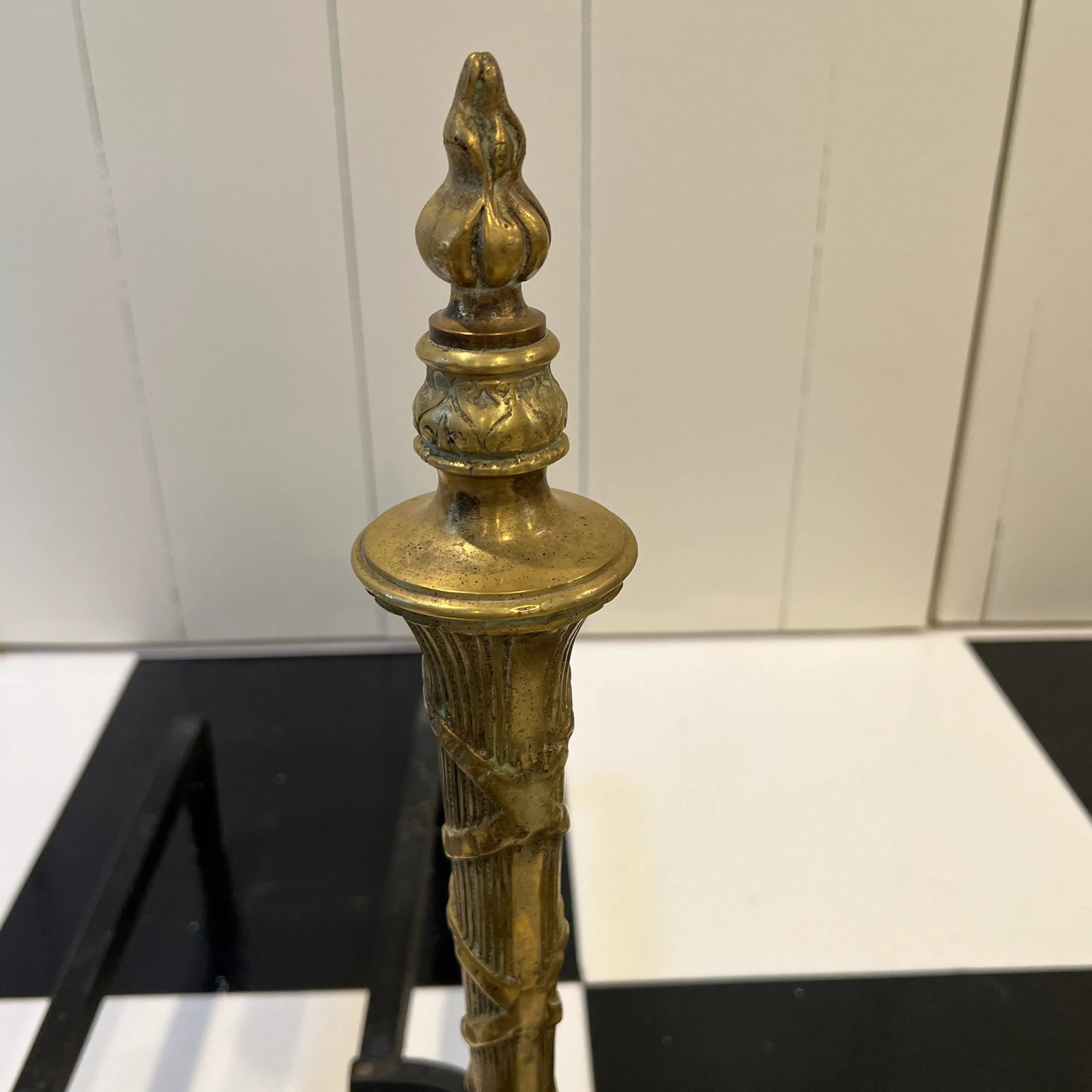 Pair of 1920s French Brass Andirons - 4