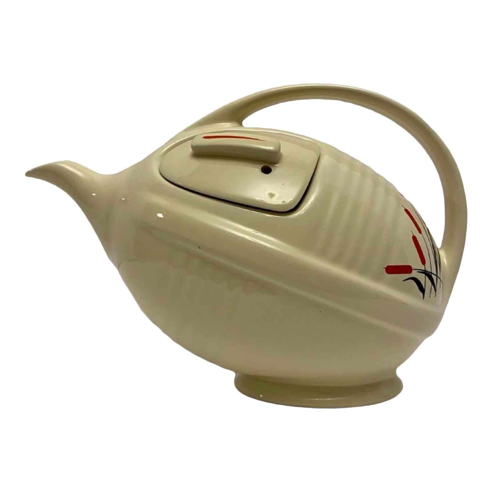 Vintage 1997 Jewel Tea Autumn Leaf Football Teapot Hall China, Limited Edition: Vintage (1997) Jewel Tea Autumn Leaf Football Teapot Hall China Limited Edition. This is a very rare pattern by Hall China. Excellent overall preowned condition. Teapot measures approximately 9.5"L x 