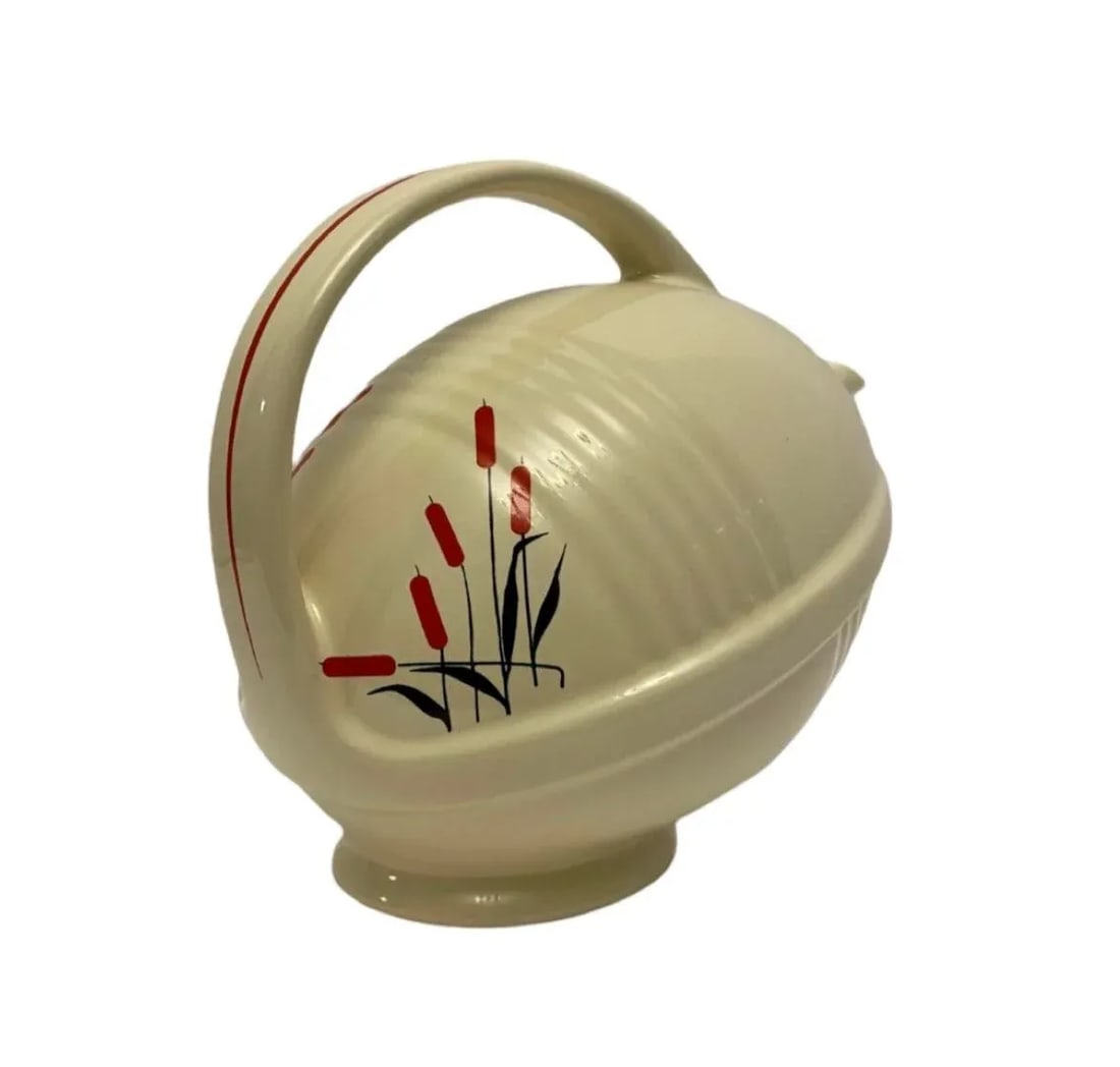 Vintage 1997 Jewel Tea Autumn Leaf Football Teapot Hall China, Limited Edition - 4