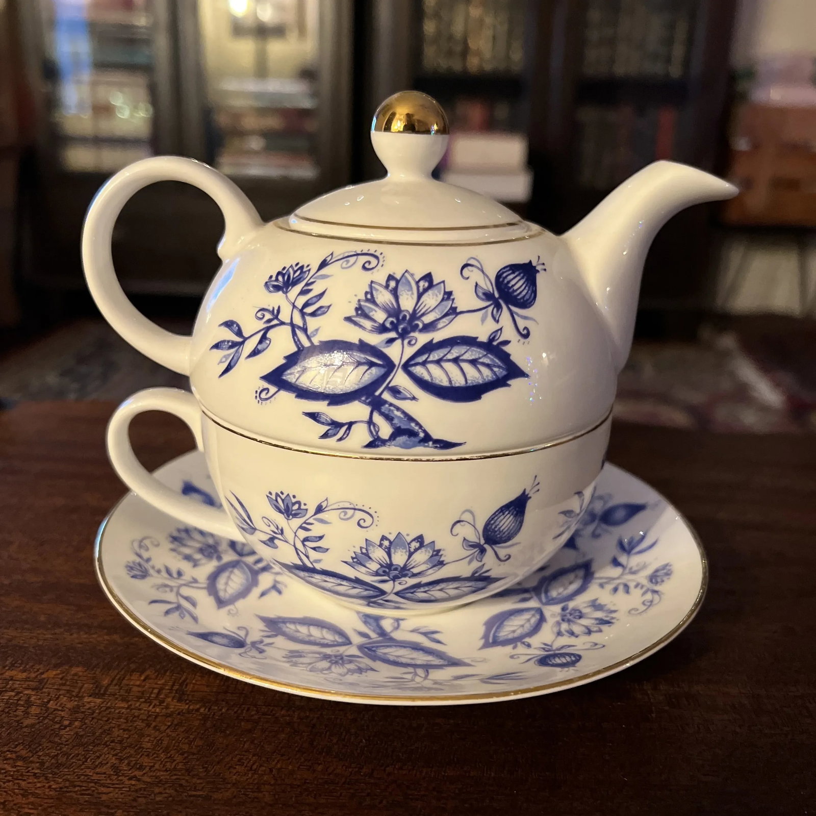 Vintage Bone China Tea for One by Artfil - 3