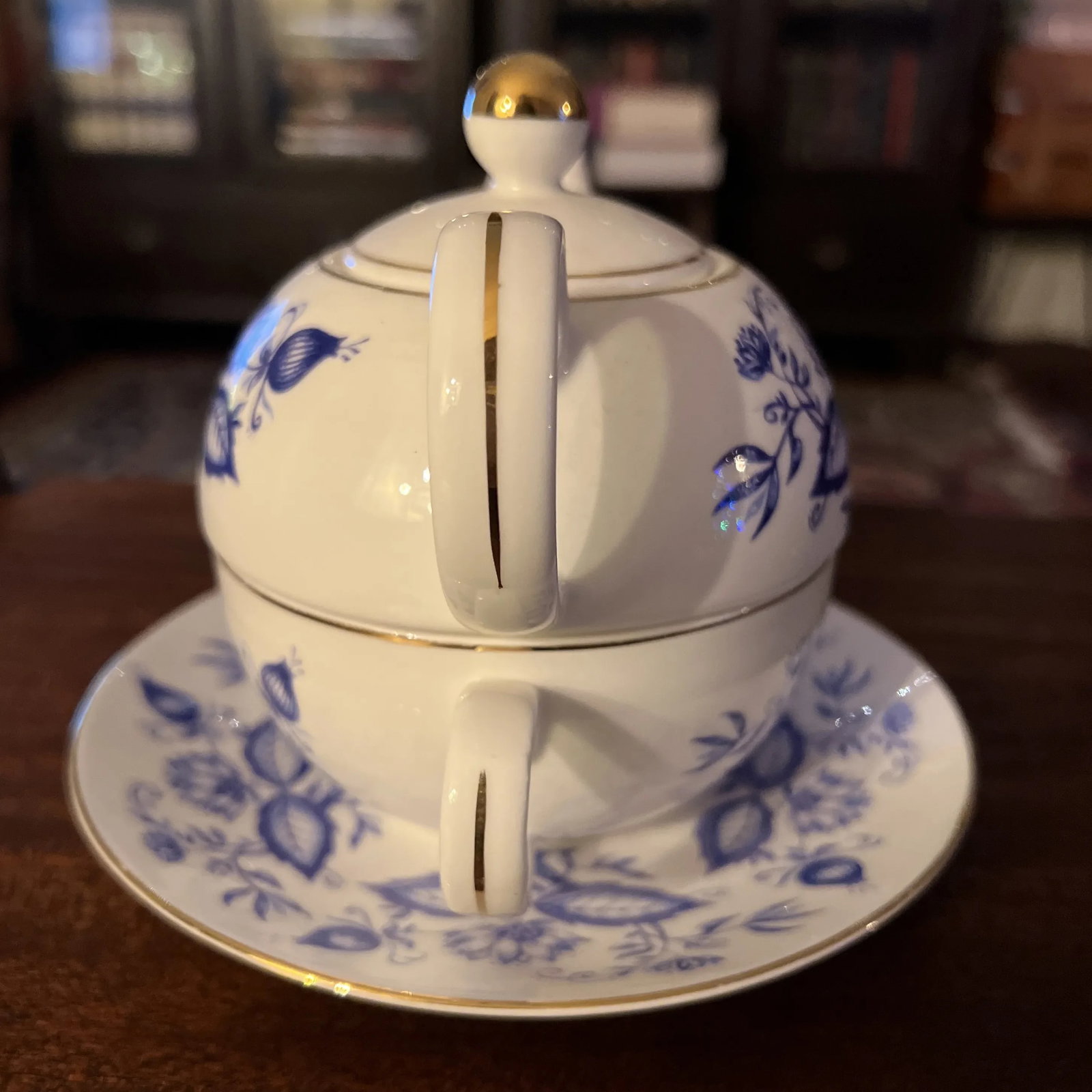 Vintage Bone China Tea for One by Artfil - 4