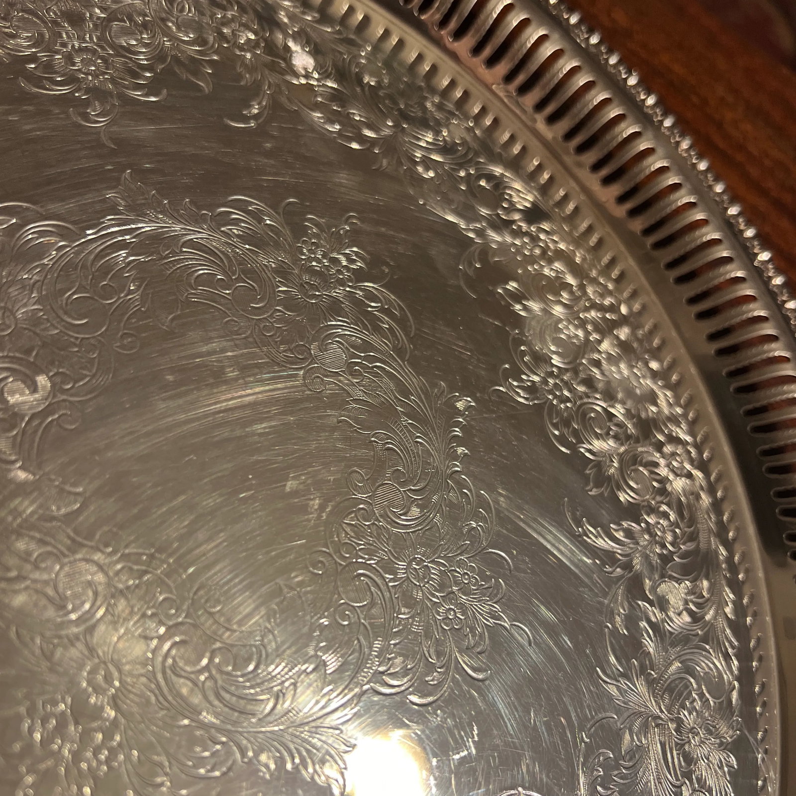 1980s Silver Plated Serving Service Tray - 4
