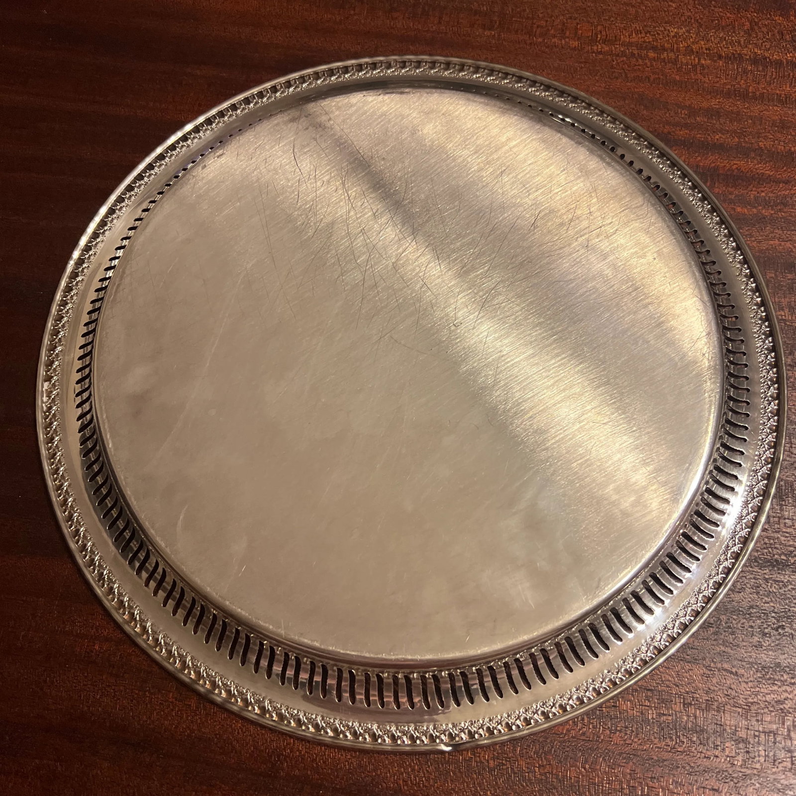1980s Silver Plated Serving Service Tray - 6