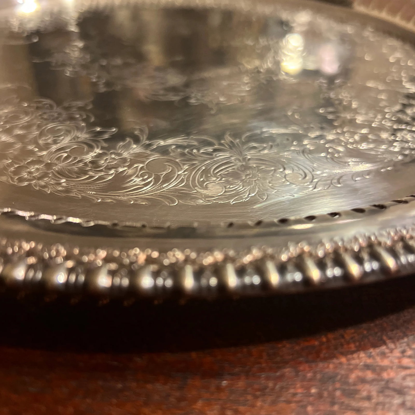 1980s Silver Plated Serving Service Tray - 8