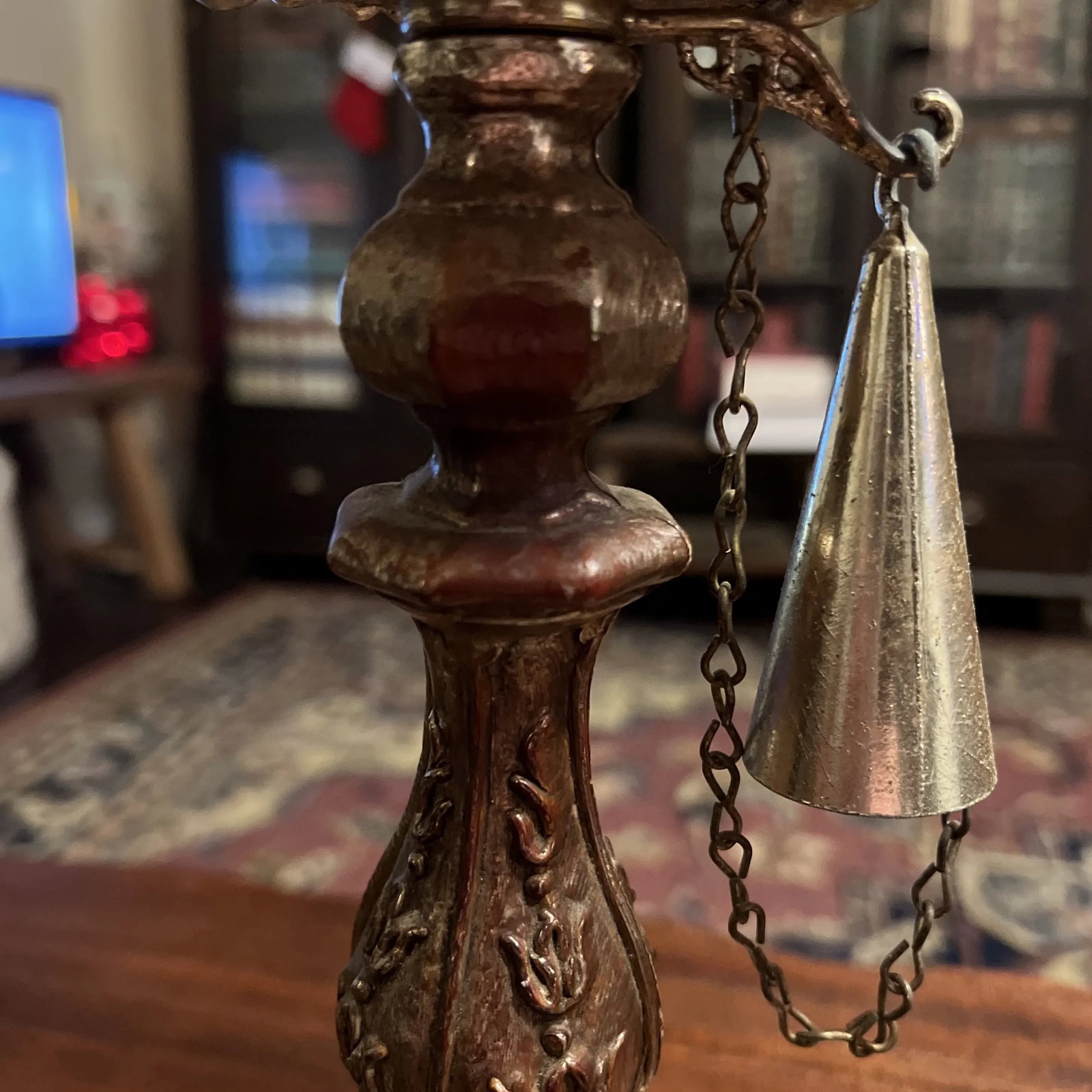 1950s Ornate Marble Based Silver Plated Candlesticks With Attached Snuffers - a Pair - 11