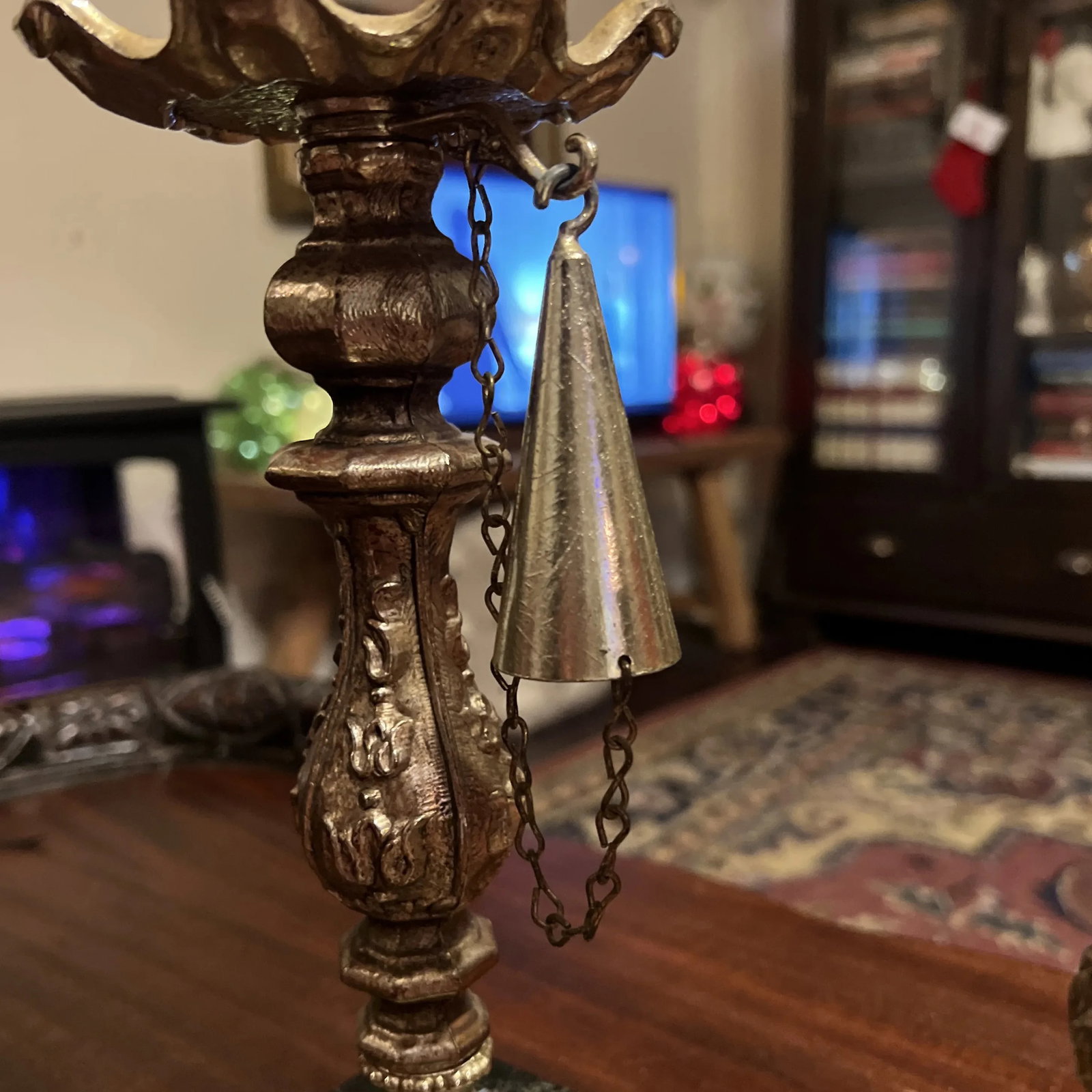 1950s Ornate Marble Based Silver Plated Candlesticks With Attached Snuffers - a Pair - 6