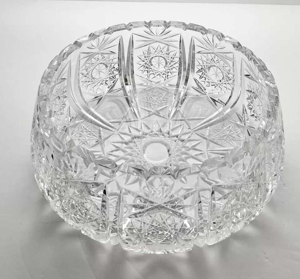 1940s 7-Piece American Brilliant Period Cut Crystal Dinnerware Serving Hostess Set - 4