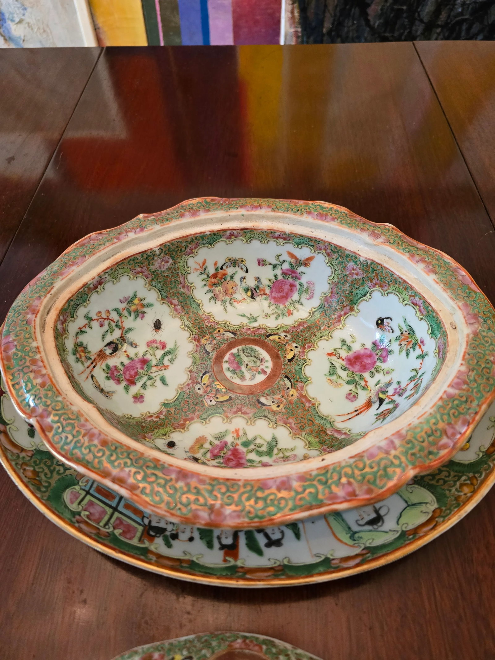 Antique Chinese Porcelain Rose Medallion Tureen - 8