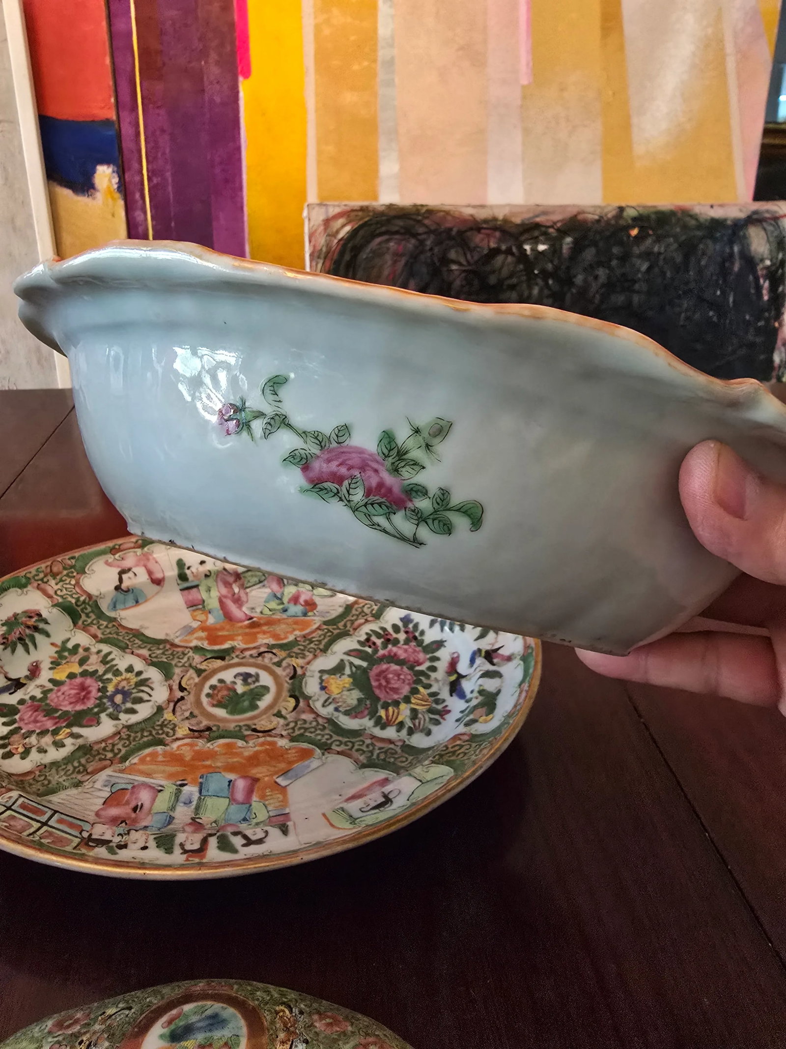 Antique Chinese Porcelain Rose Medallion Tureen - 9