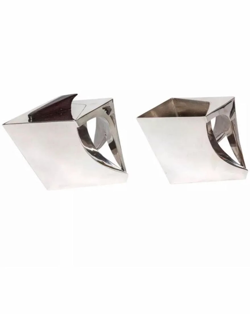 Vintage Antonio Pineda Vintage Mexican Mid-Century Modern Sterling Silver Creamer and Sugar - a Pair - 11