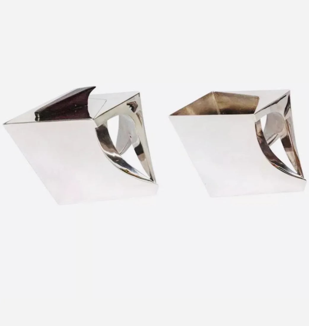 Vintage Antonio Pineda Vintage Mexican Mid-Century Modern Sterling Silver Creamer and Sugar - a Pair - 6