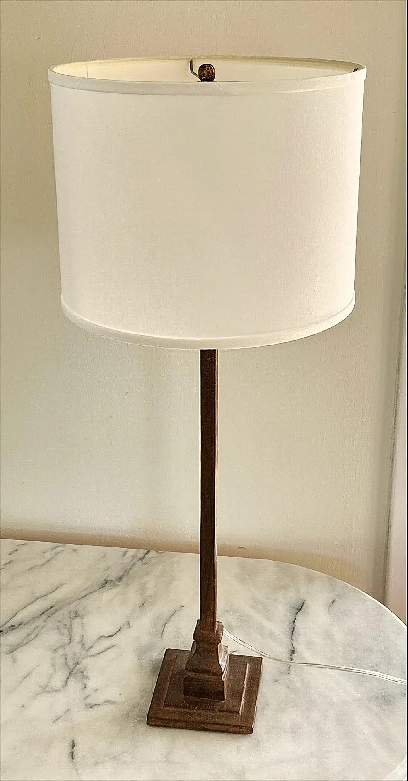 Palecek Hollywood Regency Ridge Metal Lamps - A Pair - 7