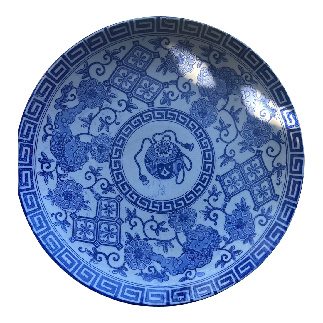 Antique Japanese Imari Ware Porcelain Blue and White Hand Painted Charger Platter, Meiji Period (186 (1 of 11)