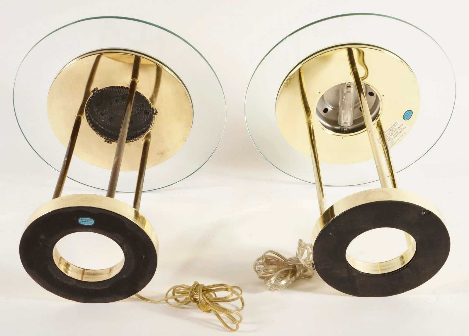 Vintage Robert Sonneman Saturn Saucer Lamps by George Kovacs a Pair - 10