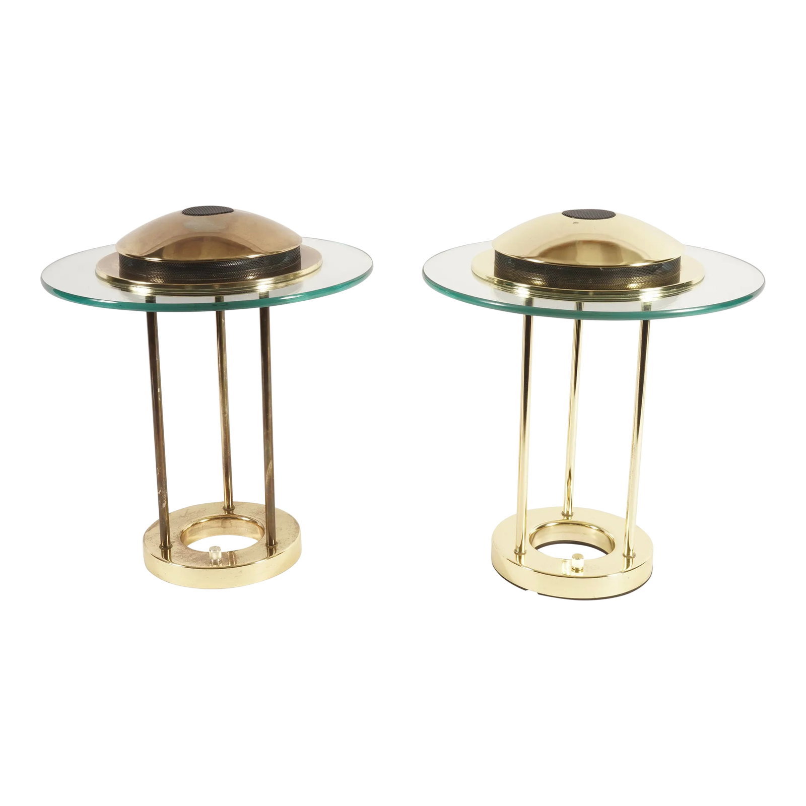 Vintage Robert Sonneman Saturn Saucer Lamps by George Kovacs a Pair (1 of 11)