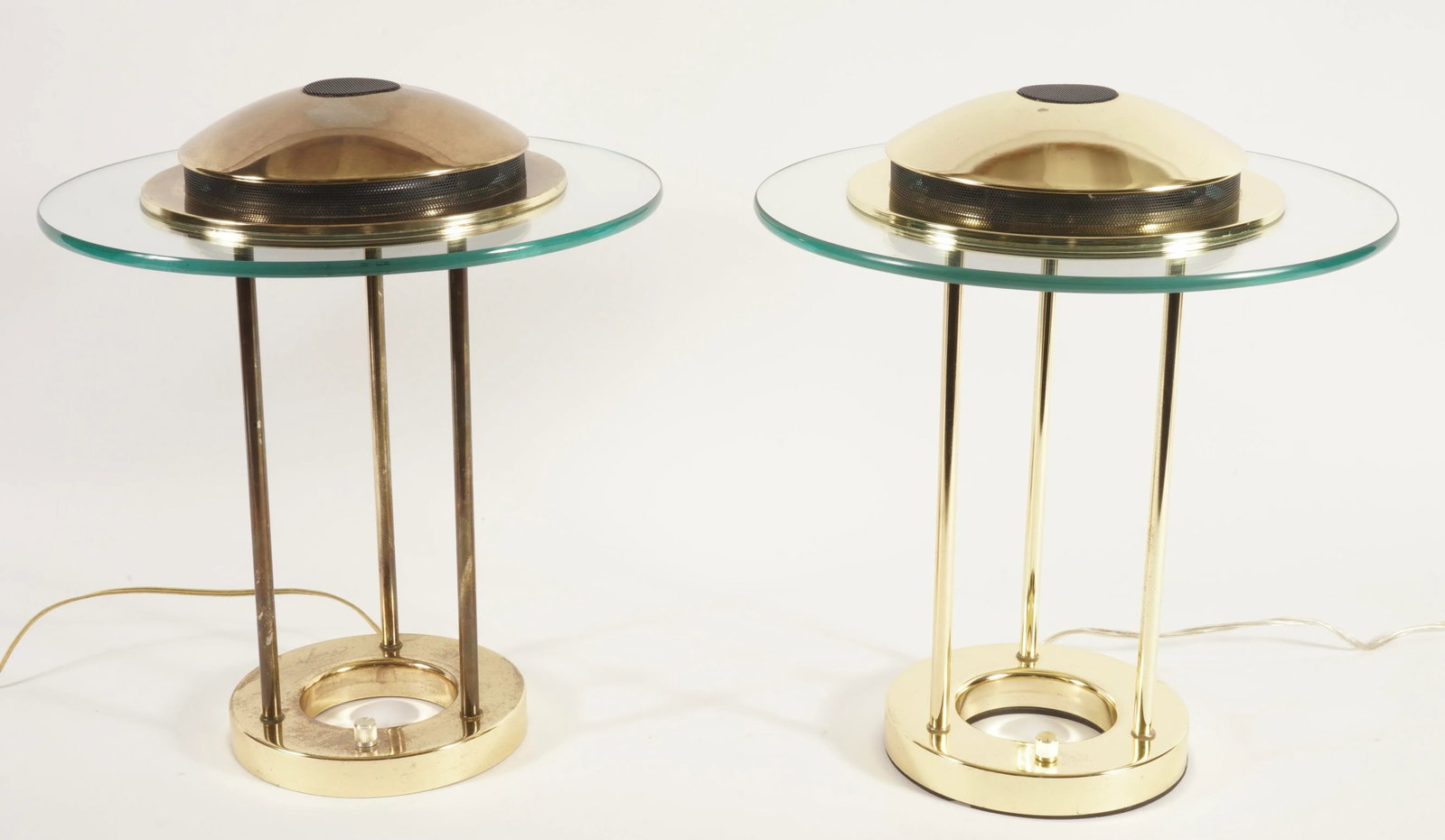 Vintage Robert Sonneman Saturn Saucer Lamps by George Kovacs a Pair - 2