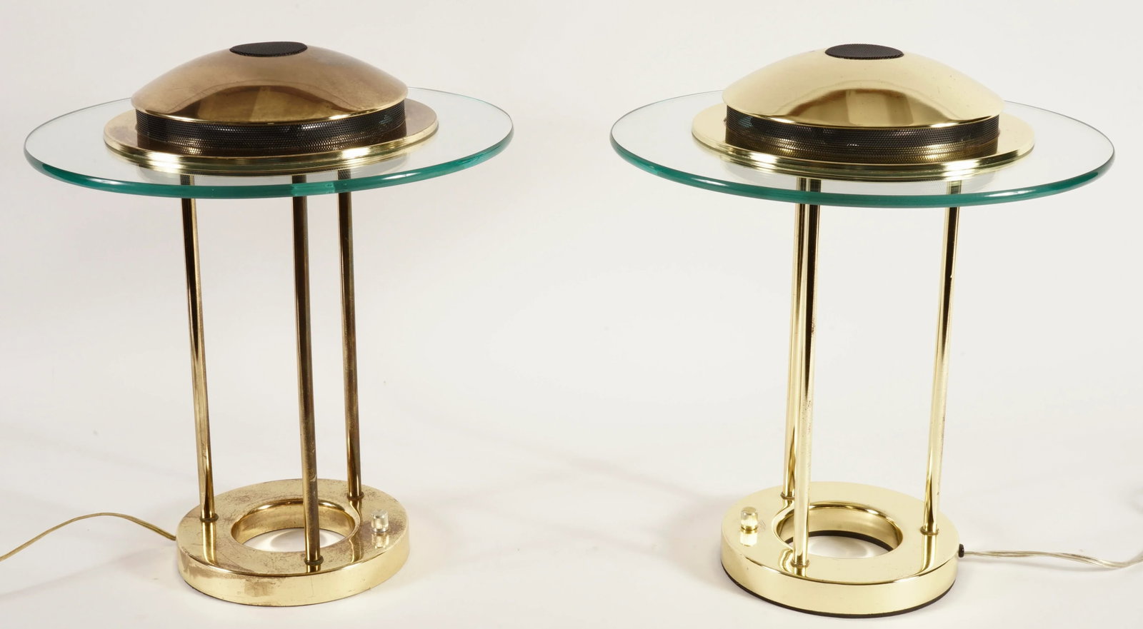 Vintage Robert Sonneman Saturn Saucer Lamps by George Kovacs a Pair - 3