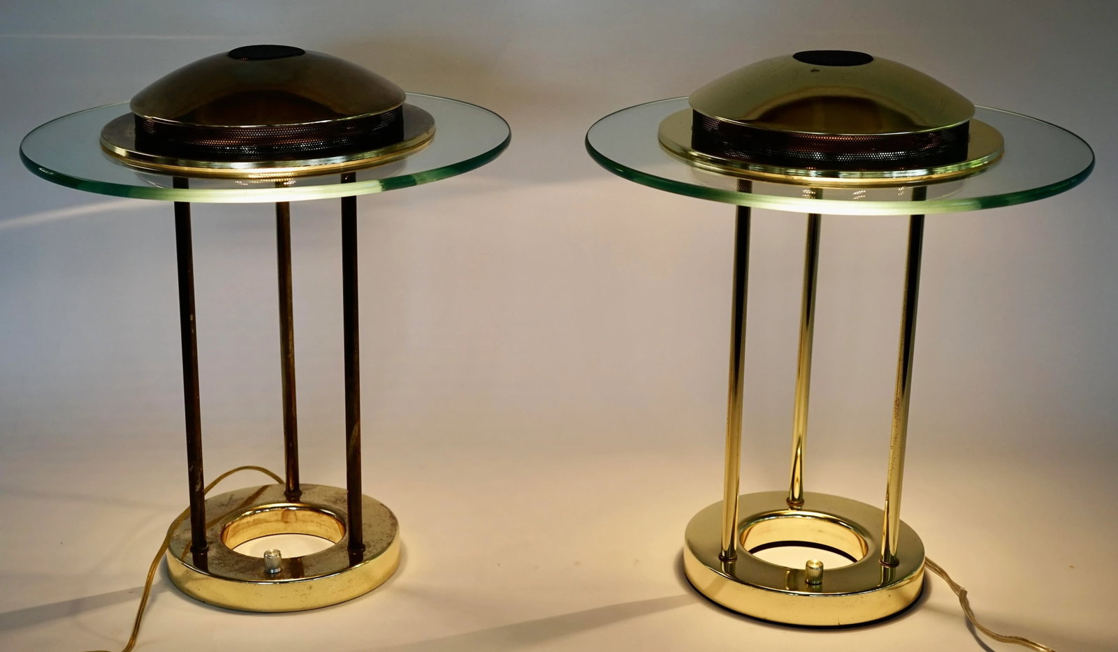 Vintage Robert Sonneman Saturn Saucer Lamps by George Kovacs a Pair - 9