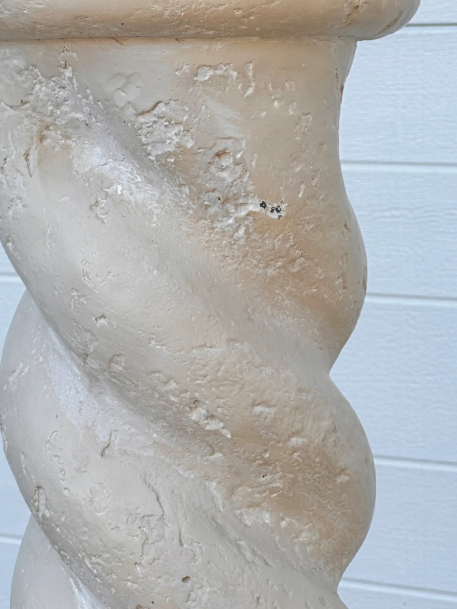 Plaster Spiral Column Floor Lamp After Michael Taylor - 2