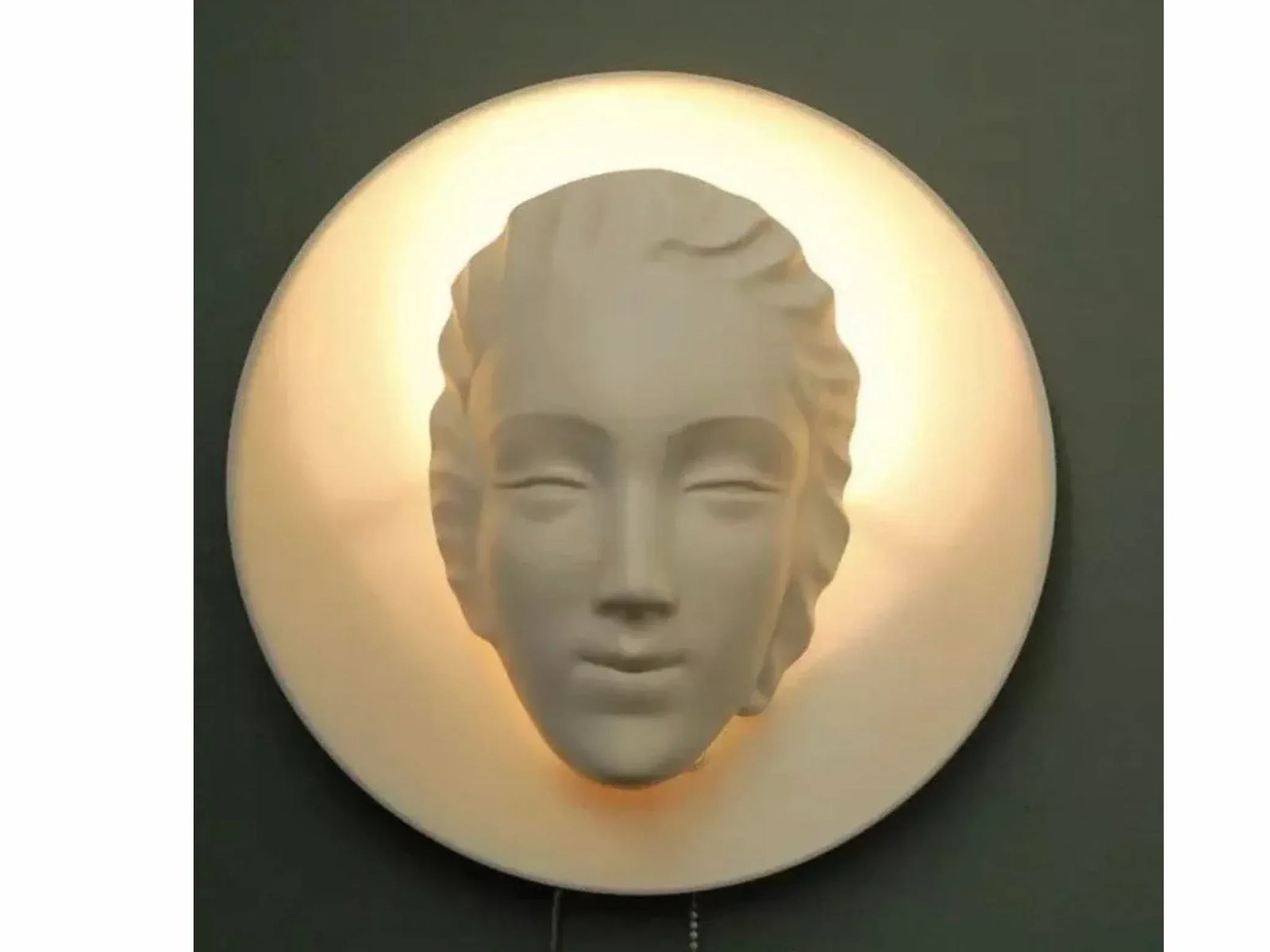 1930's Art Deco White Face Wall Sconce - 2