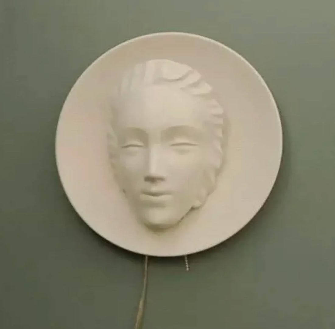1930's Art Deco White Face Wall Sconce - 6