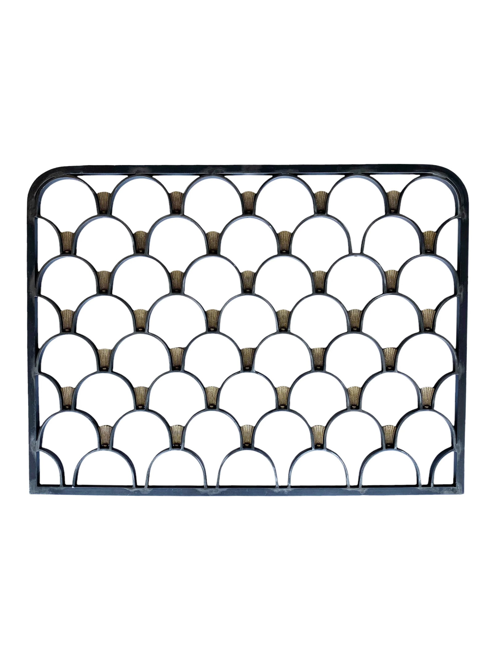 Pair of Art-Deco Architectural Grates in Brass and Steel - 2