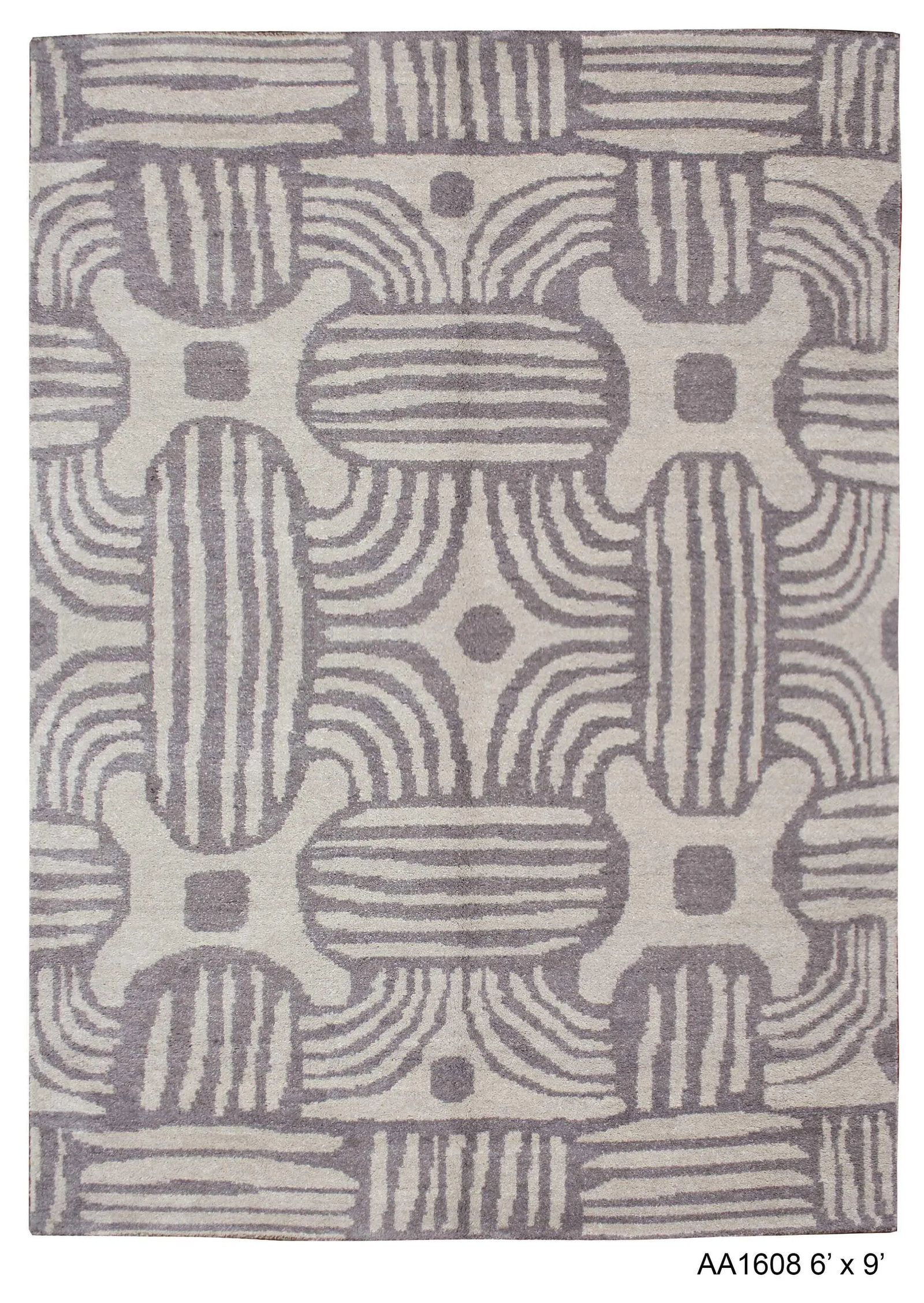 6' X 9' Gray Hand-Knotted Wool Rug- 2020 Aara Rugs - 8