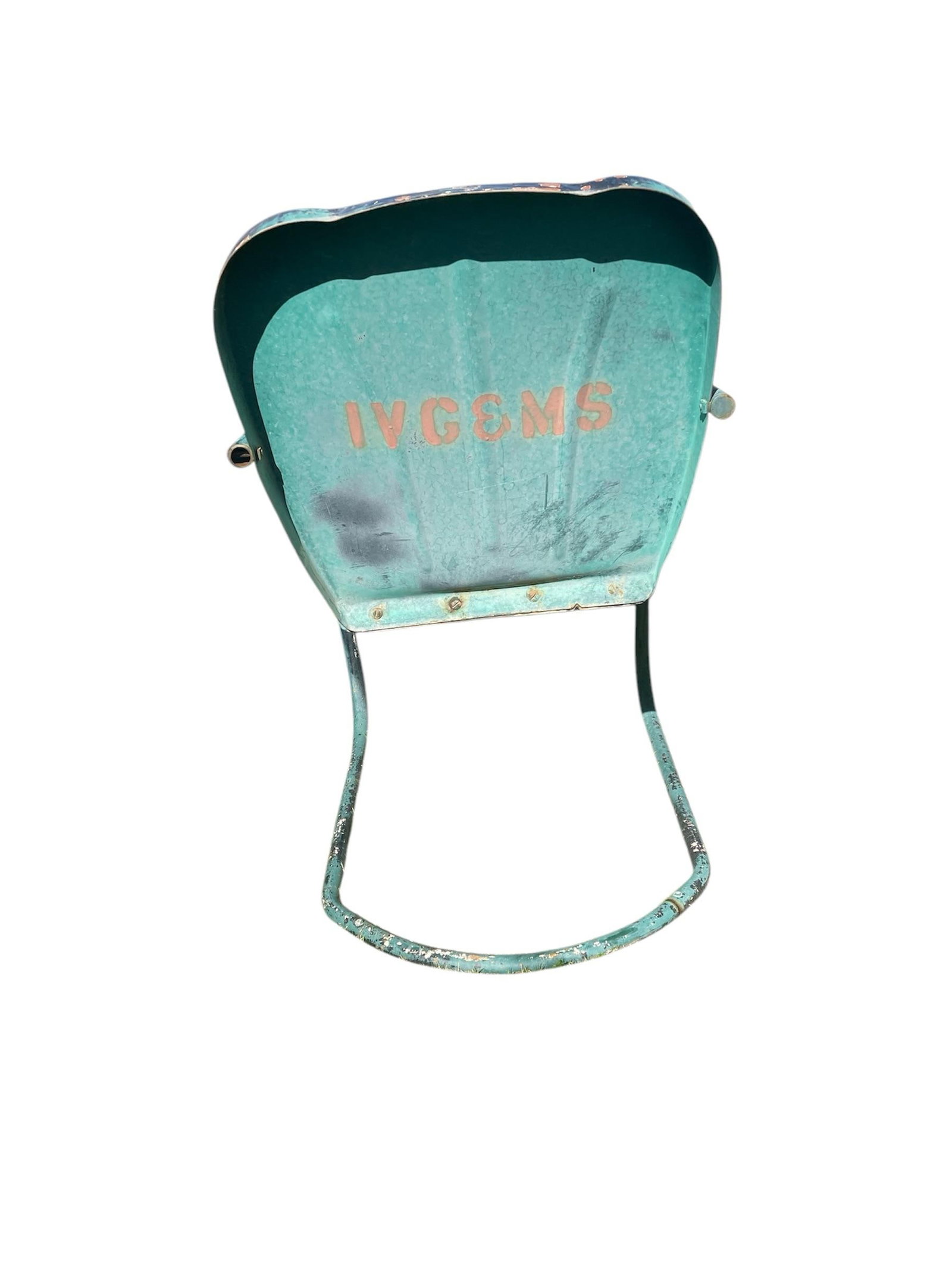 Vintage Metal Mid Century Outdoor Chairs ~ Set of 2 - 5