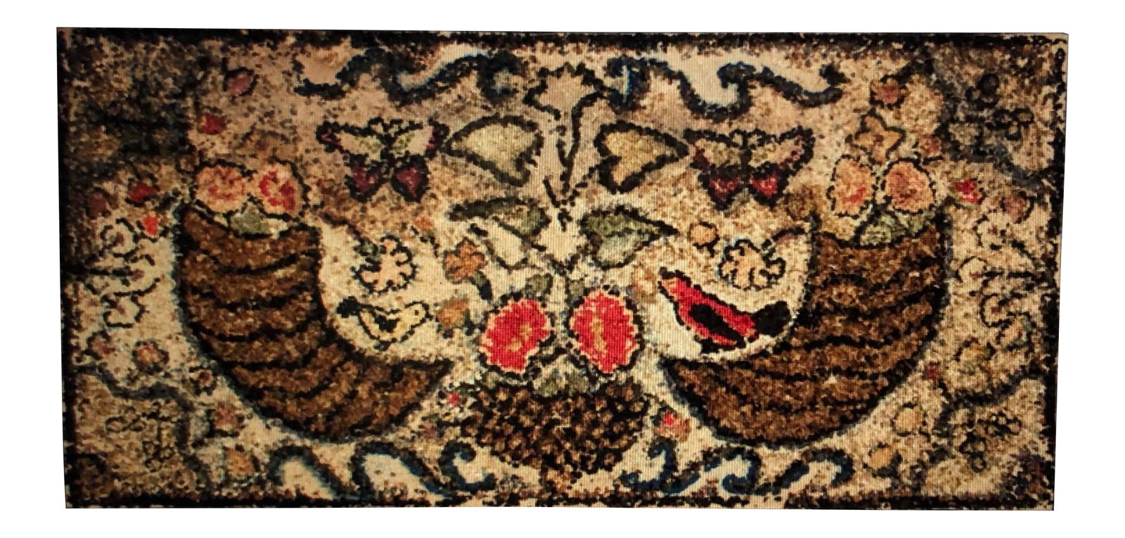 19th Century Cut Lace Hook Textile Wall Art on Linen (1 of 9)