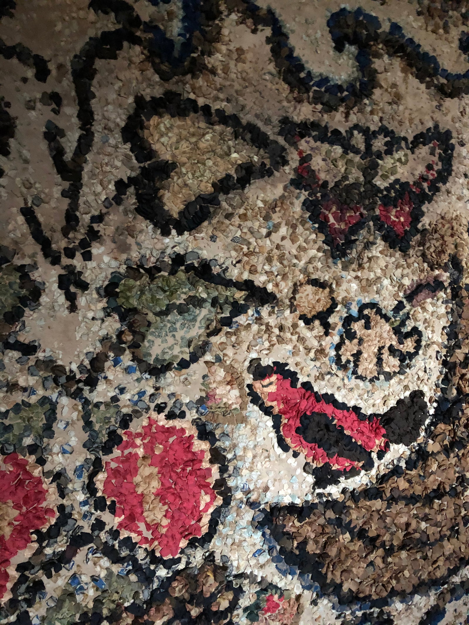 19th Century Cut Lace Hook Textile Wall Art on Linen - 3