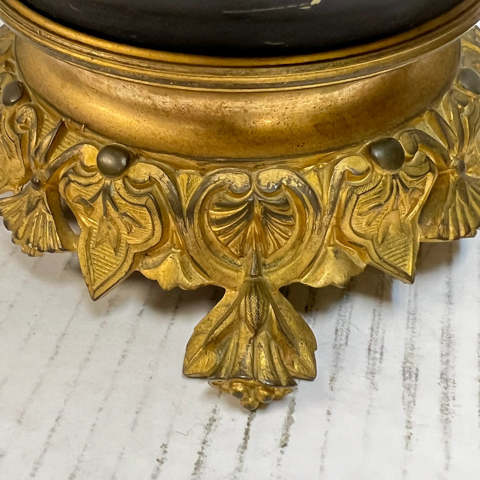 Pair 19th Century Egyptian Revival Period Gilt Bronze Vases - 6