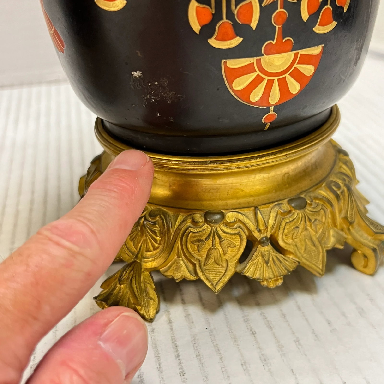 Pair 19th Century Egyptian Revival Period Gilt Bronze Vases - 7