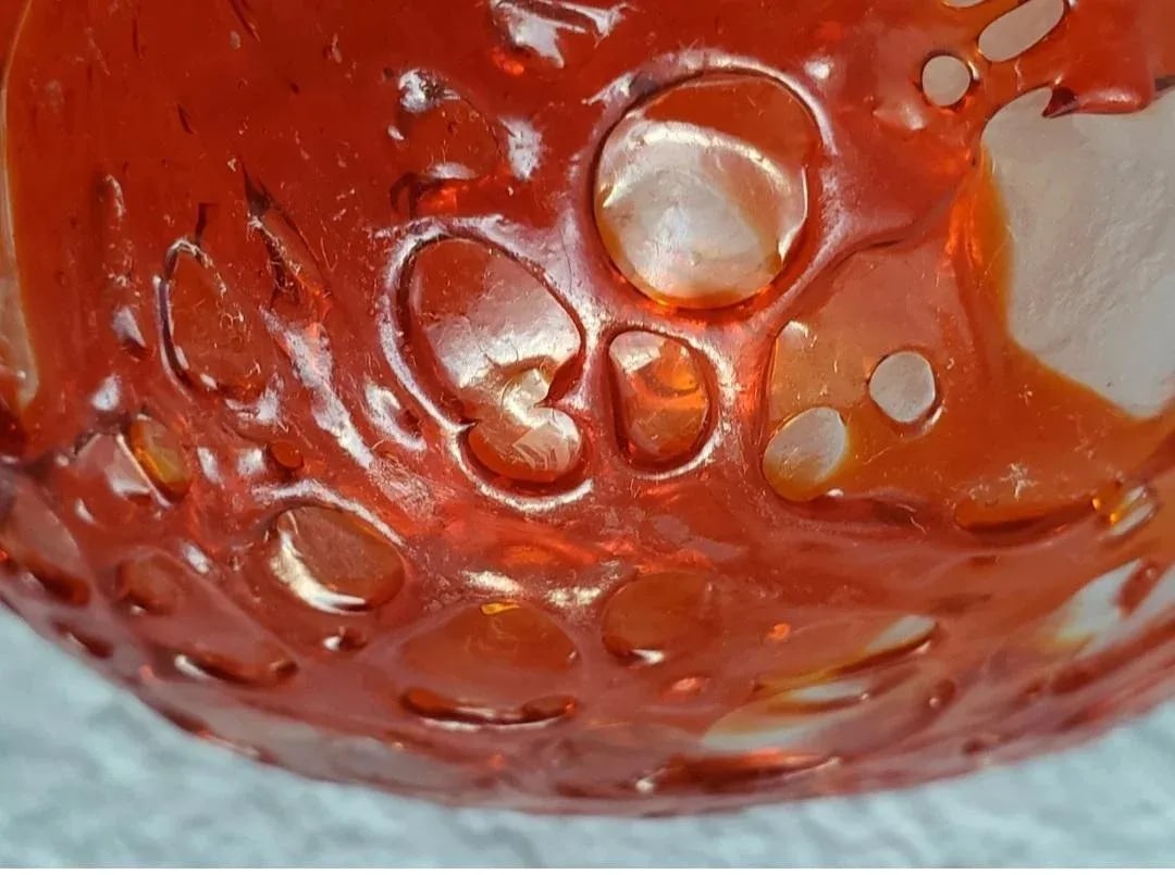 Early 1900s Murano Blown Glass Bowl Fratelli Toso Attributed to Hans Stoltenberg-Lerche Red Orange - 11