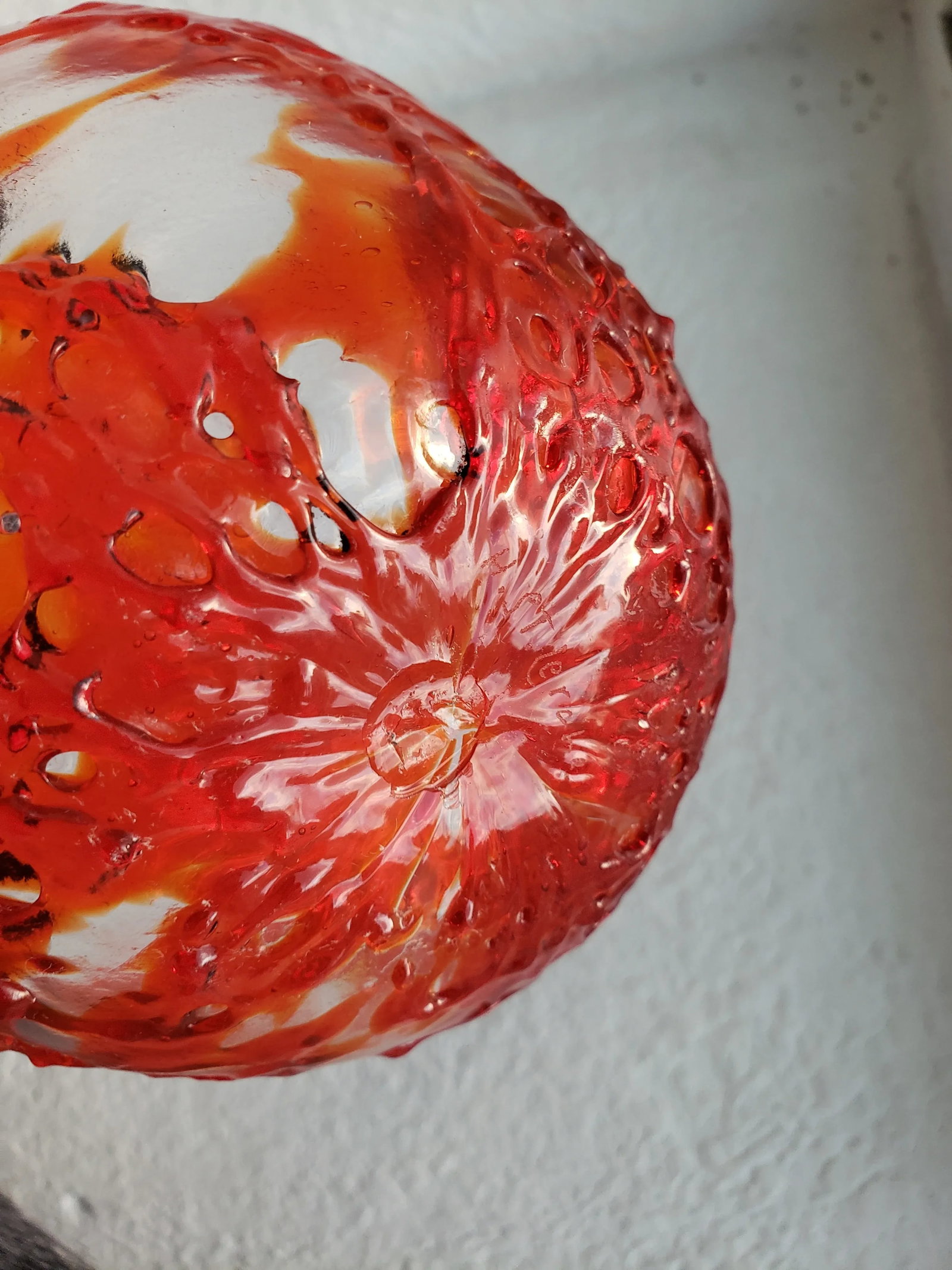 Early 1900s Murano Blown Glass Bowl Fratelli Toso Attributed to Hans Stoltenberg-Lerche Red Orange - 8