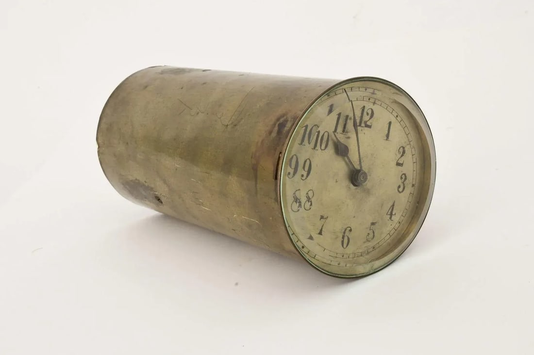 Antique Japanese Bronze Barrel Form Table or Mantel Clock - 3