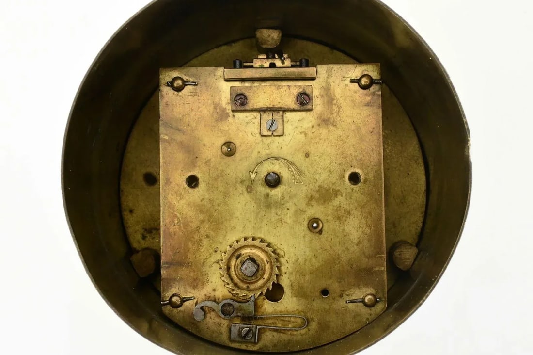 Antique Japanese Bronze Barrel Form Table or Mantel Clock - 4