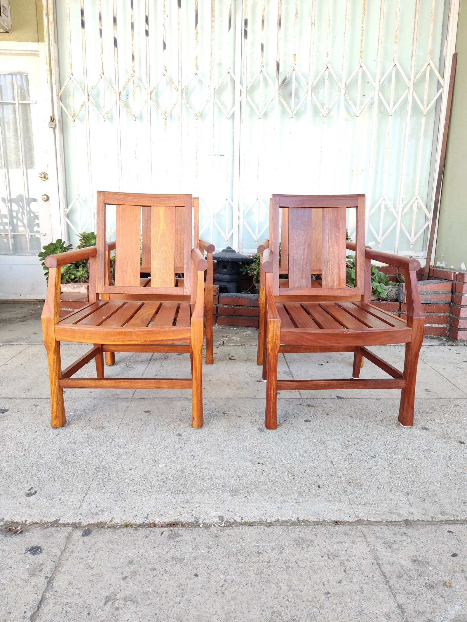 1980's Teak Patio Chairs - Set of 4 - 10