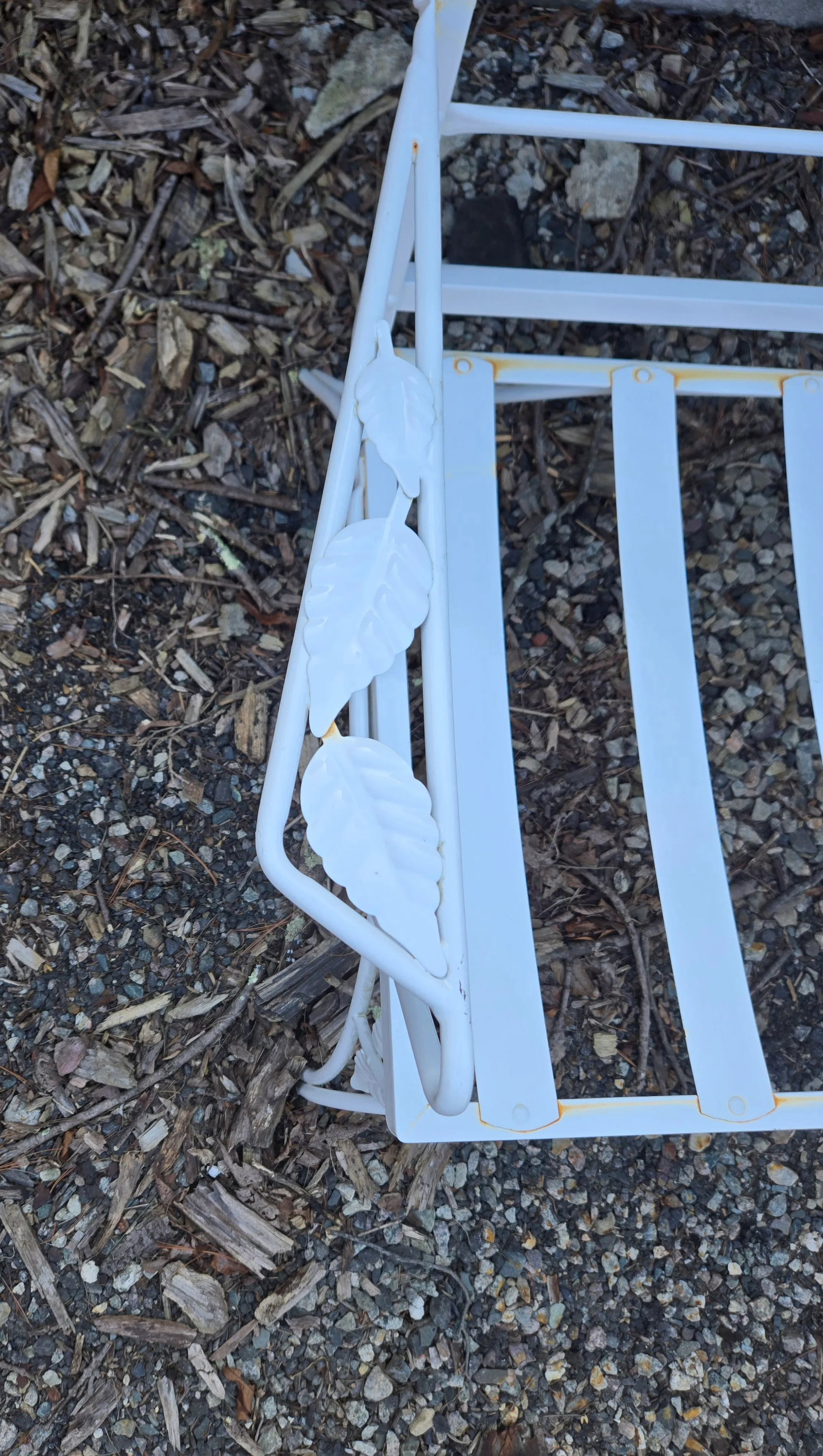 Vintage Wrought Iron Outdoor Patio Loveseat/Settee - 5