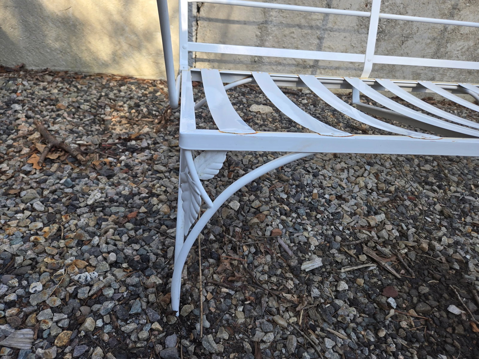 Vintage Wrought Iron Outdoor Patio Loveseat/Settee - 9