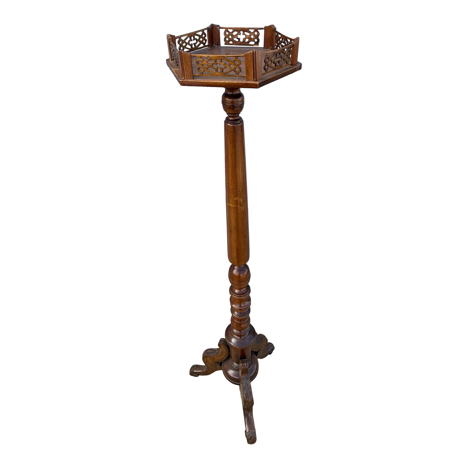 French Antique Pillar Plant Stand (1 of 8)