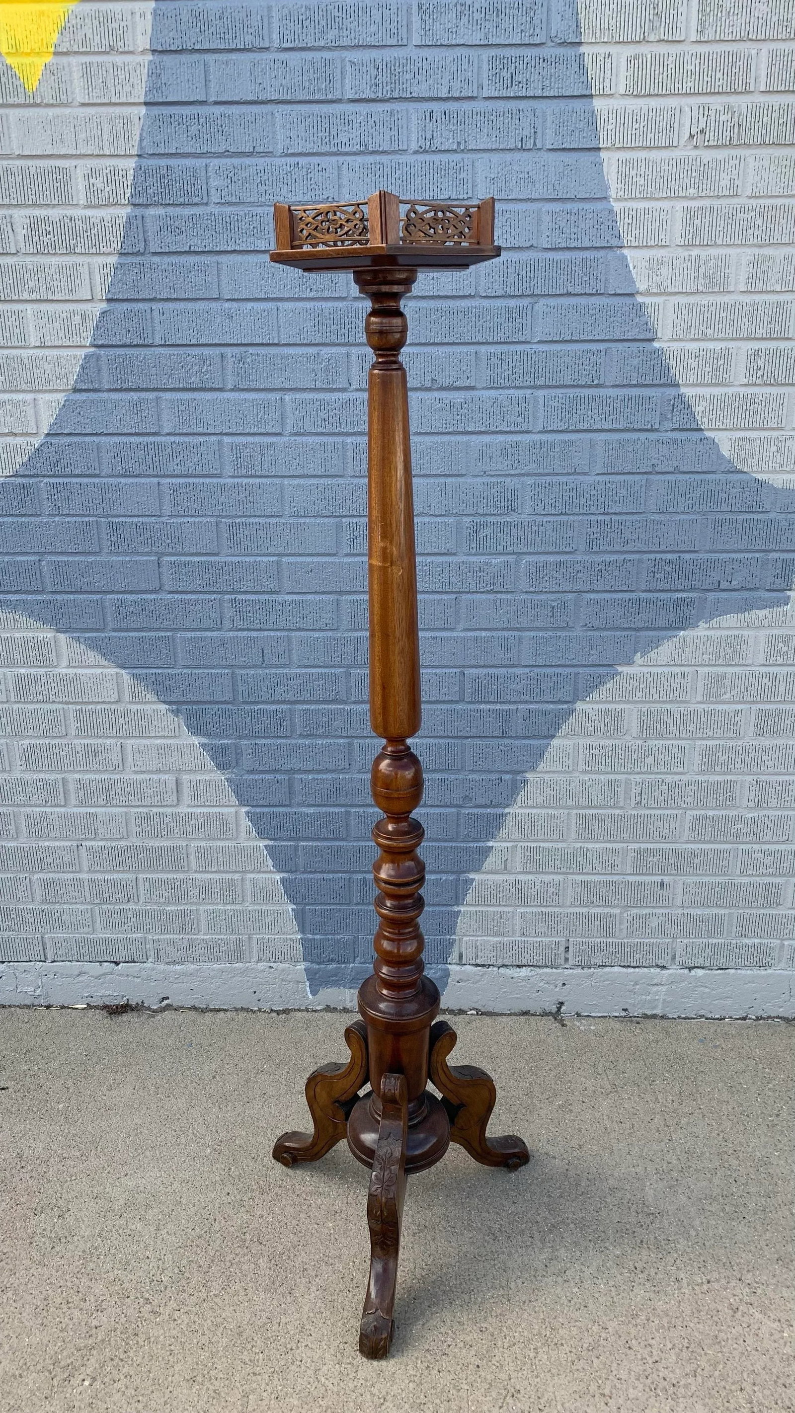 French Antique Pillar Plant Stand - 2