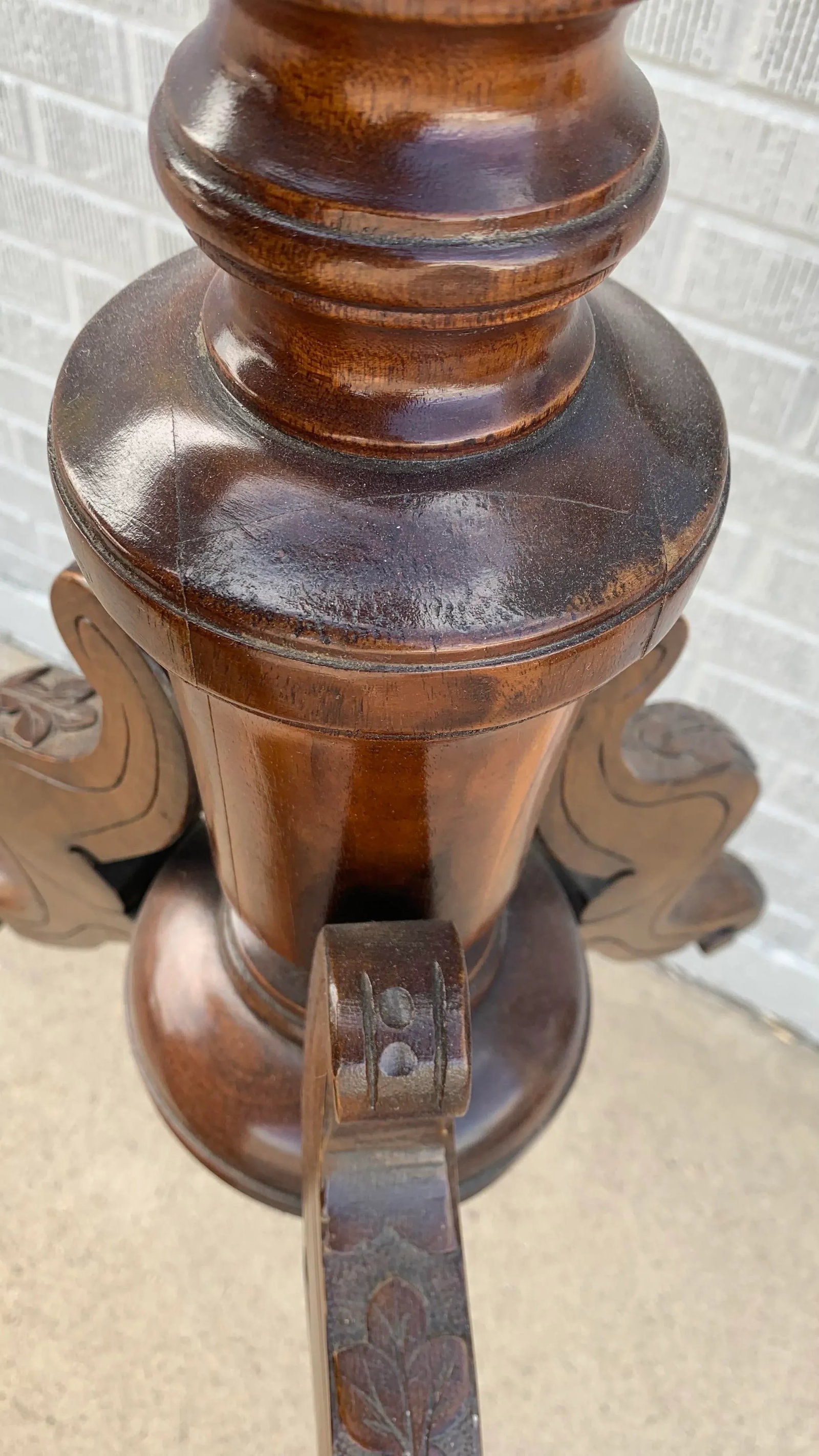 French Antique Pillar Plant Stand - 6