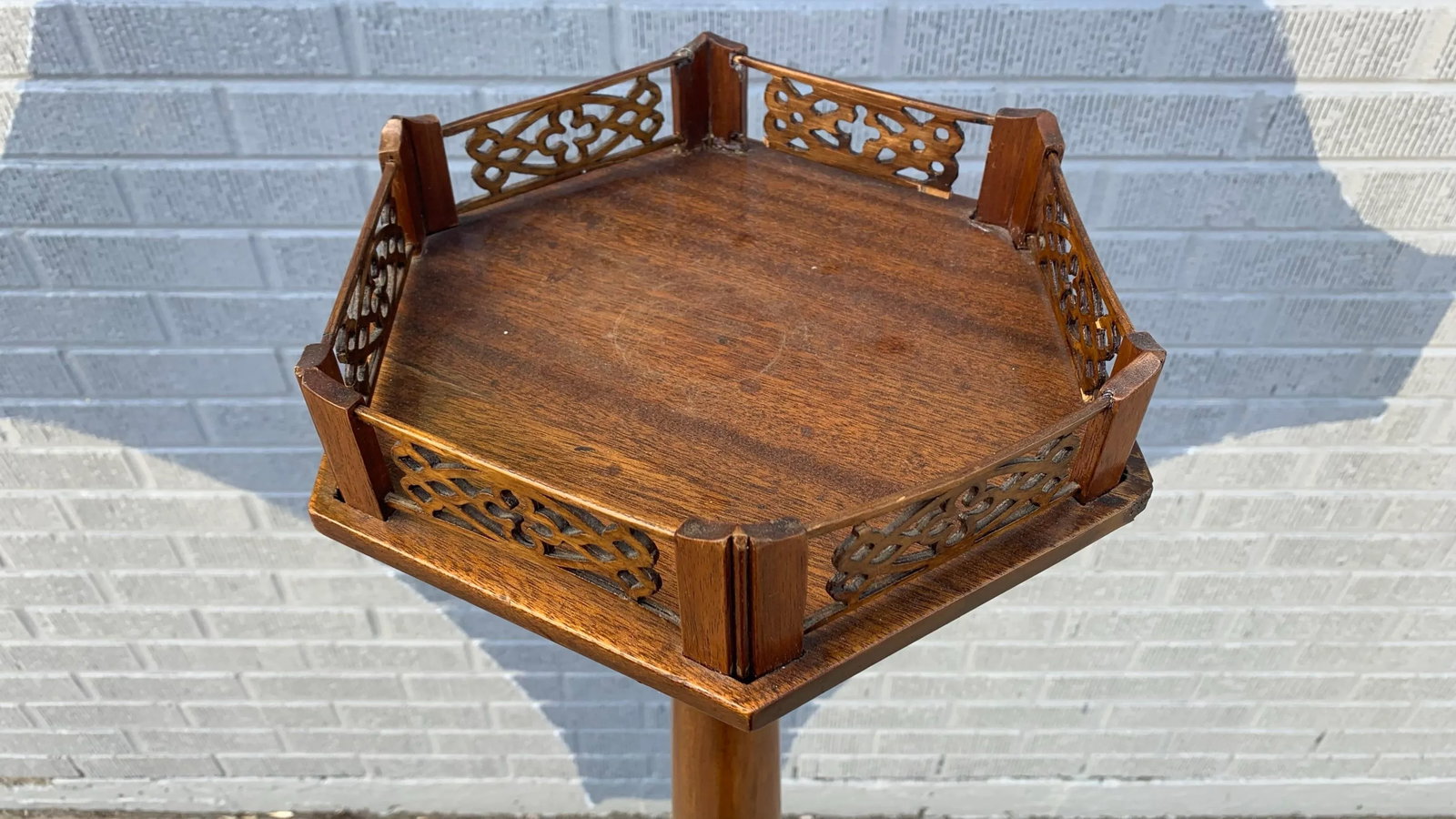French Antique Pillar Plant Stand - 7