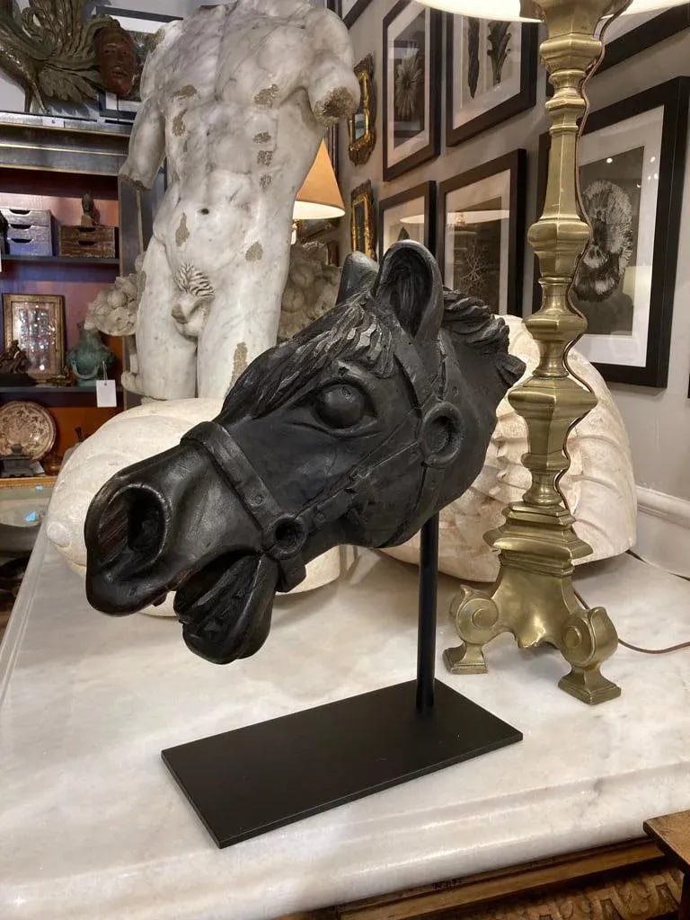 19th Century American Carved Wood Horse Head - 7