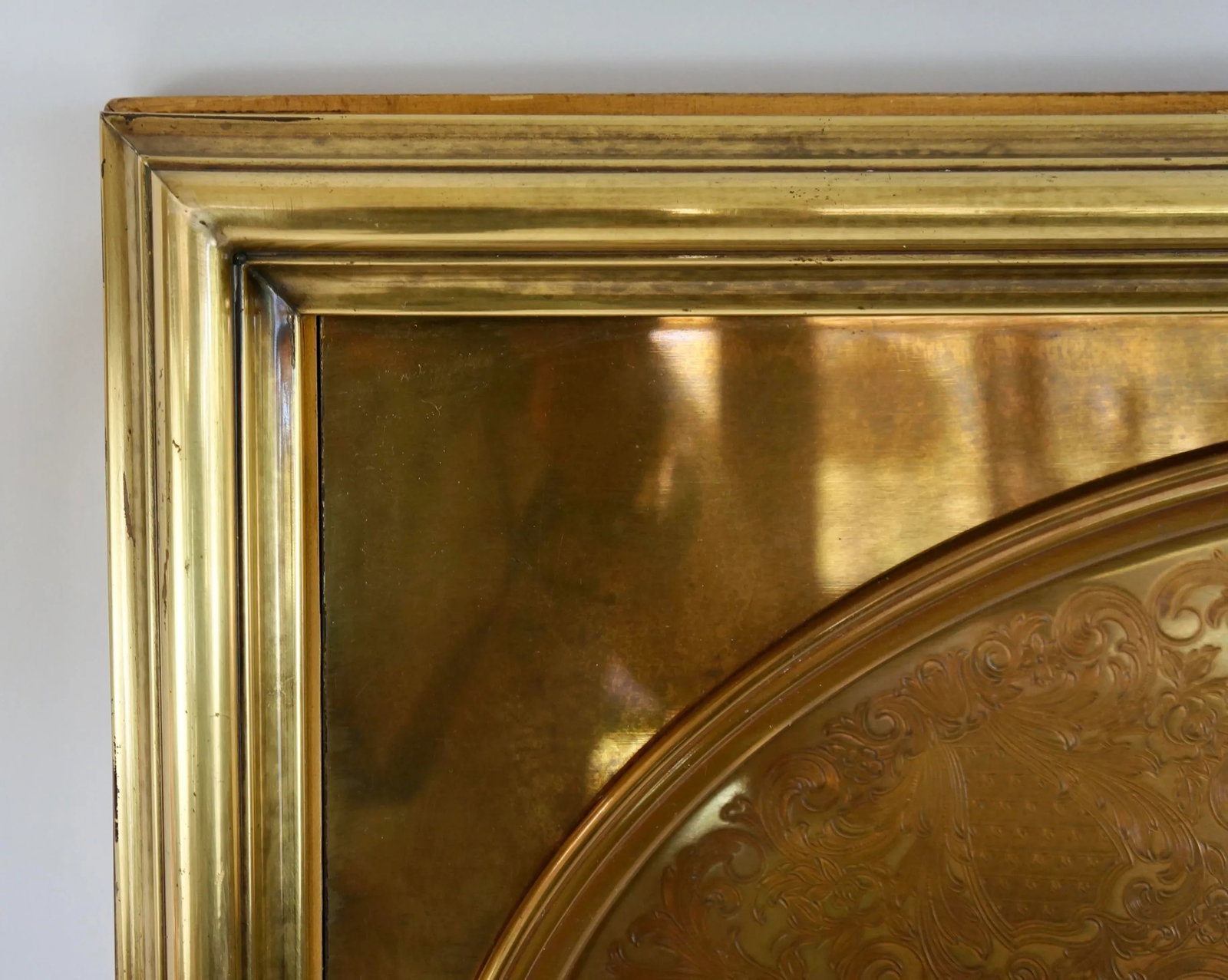 Vintage Mastercraft Brass Wall Mirror - 7