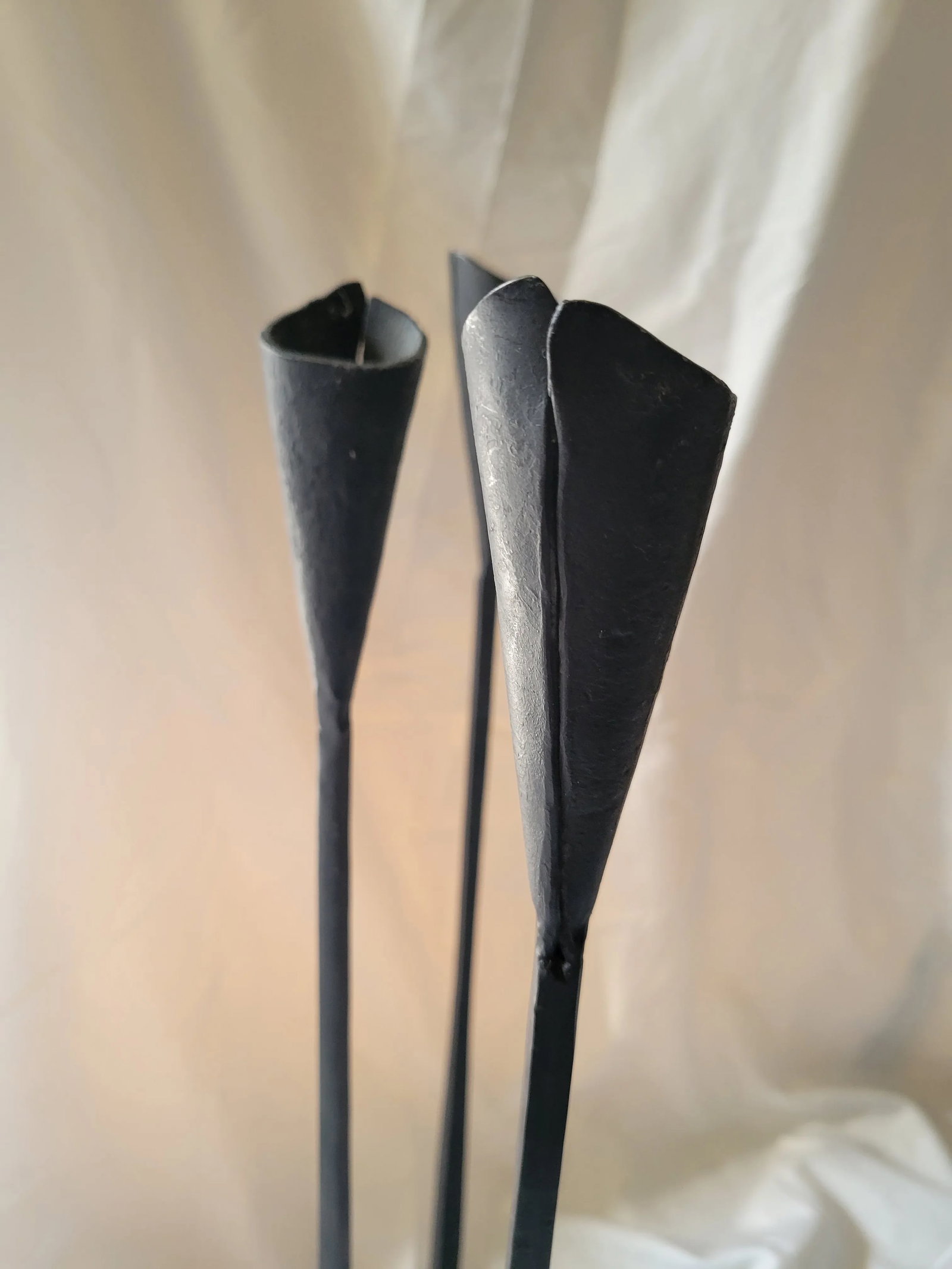 Brutalist 70s Wrought Iron Candleholder by Gregory Litsios - 5