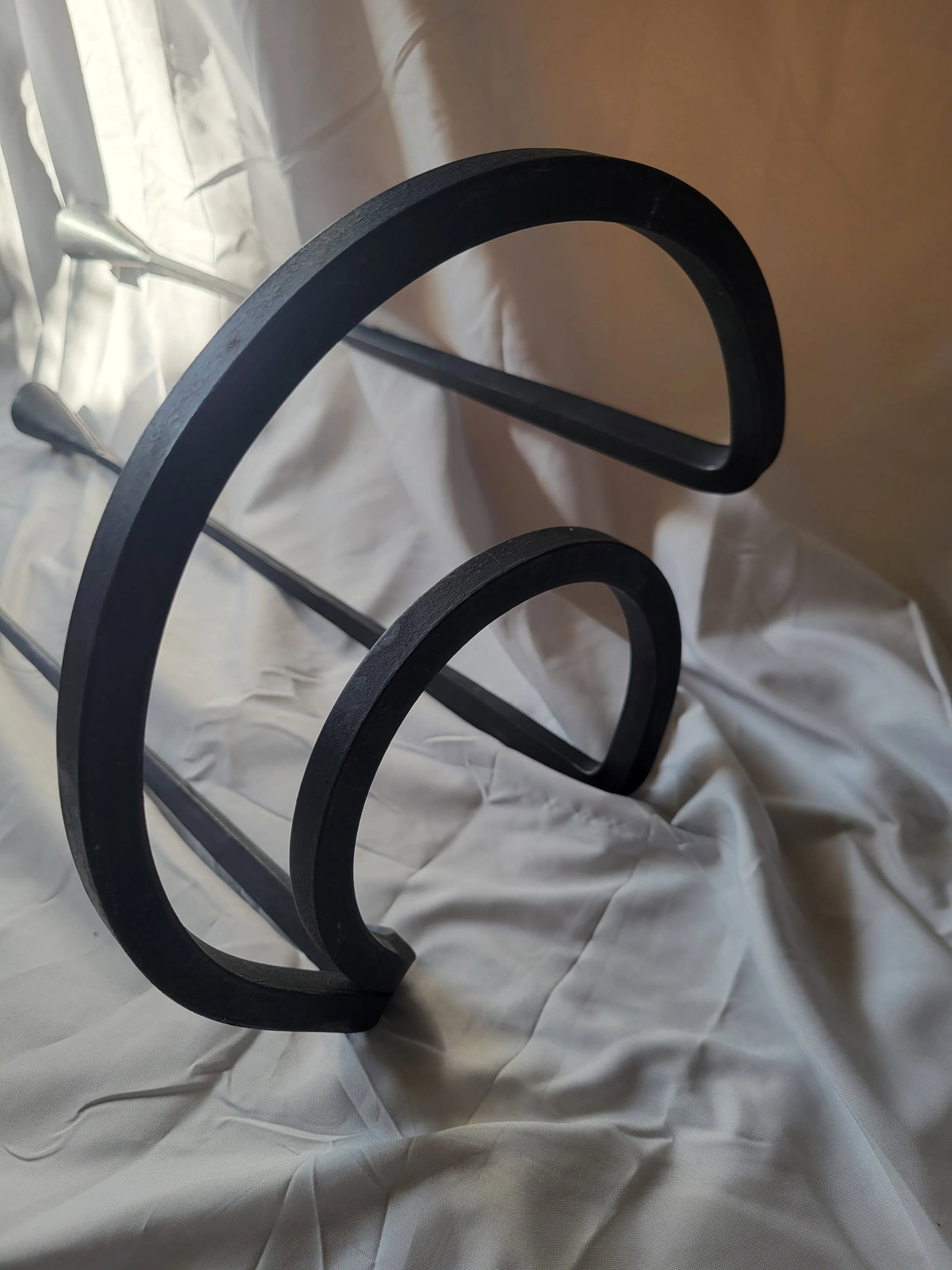 Brutalist 70s Wrought Iron Candleholder by Gregory Litsios - 9